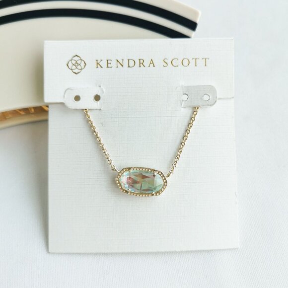 Kendra Scott Elisa Gold Dichroic Glass Necklace - Picture 1 of 4